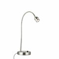 Homeroots Brushed Steel Metal LED Desk Lamp, 11 x 5-17 x 11-18 in. 372544